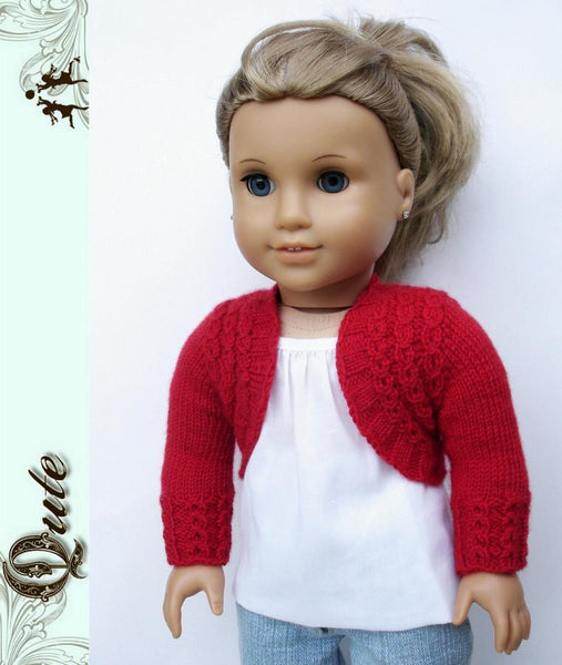 Qute Charlotte Bolero Doll Clothes Pattern 18 inch American Girl Dolls