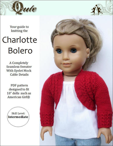 Qute Knitting Charlotte Bolero Knitting Pattern Pixie Faire