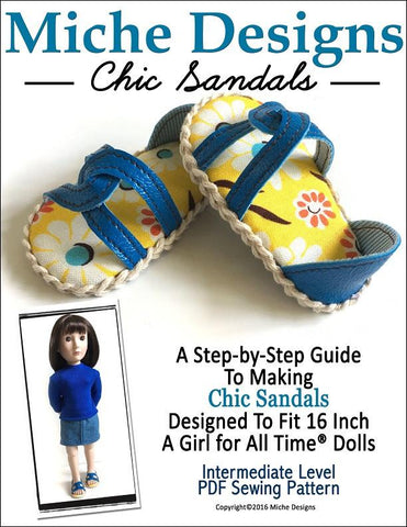Miche Designs A Girl For All Time Chic Sandals for AGAT Dolls Pixie Faire
