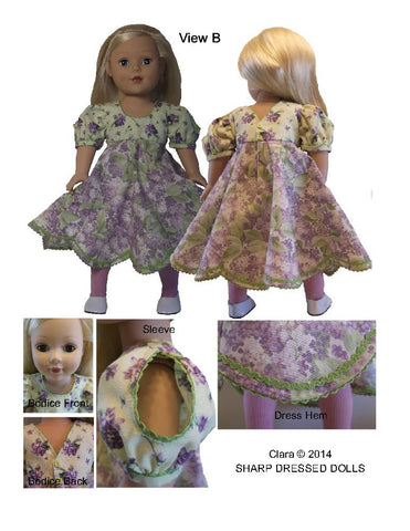 Sharp Dressed Dolls 18 Inch Modern Clara Dress 18" Doll Clothes Pixie Faire