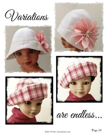 Eden Ava H4H/Les Cheries Cloche Hat for 13-14.5" Dolls Pixie Faire