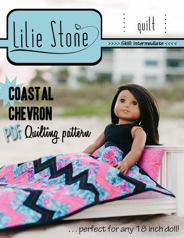 Lilie Stone 18 Inch Modern Coastal Chevron Quilting Pattern Pixie Faire