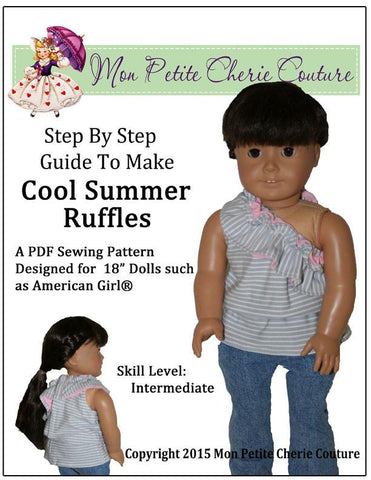 Mon Petite Cherie Couture 18 Inch Modern Cool Summer Ruffles 18" Doll Clothes Pattern Pixie Faire