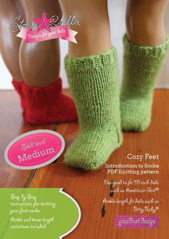 Stacy and Stella Knitting Cozy Feet Knitting Pattern Pixie Faire