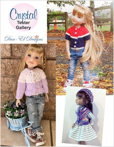 Dan-El Designs Knitting Crystal 14-15" Doll Clothes Knitting Pattern Pixie Faire