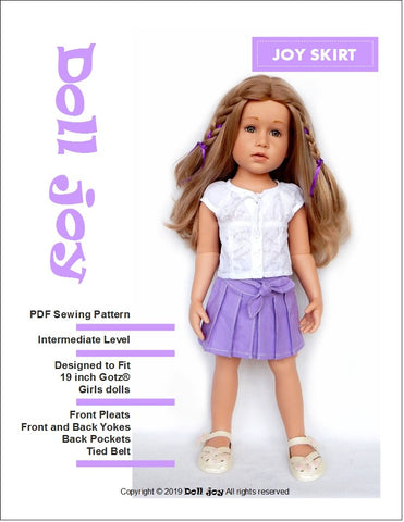 Doll Joy Gotz 19 Inch Joy Skirt Pattern for 19" Gotz Dolls Pixie Faire