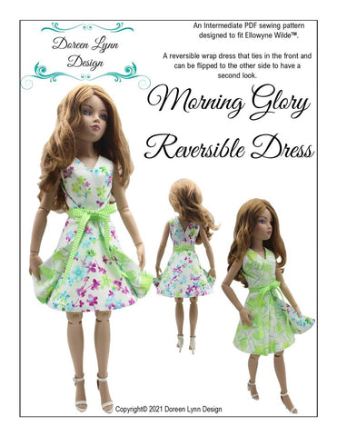 Doreen Lynn Design Ellowyne Morning Glory Reversible Dress Doll Clothes Pattern For Ellowyne Wilde™ Dolls Pixie Faire