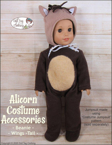 Doll Tag Clothing 18 Inch Modern Alicorn Costume Accessories 18" Doll Clothes Pattern Pixie Faire