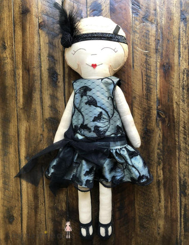 My Sunshine Dolls Cloth doll Daisy Flapper Doll 23" Cloth Doll Pattern Pixie Faire