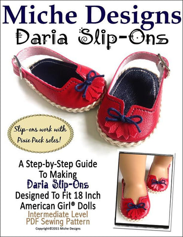 Miche Designs Shoes Daria Slip-Ons 18" Doll Shoes Pixie Faire