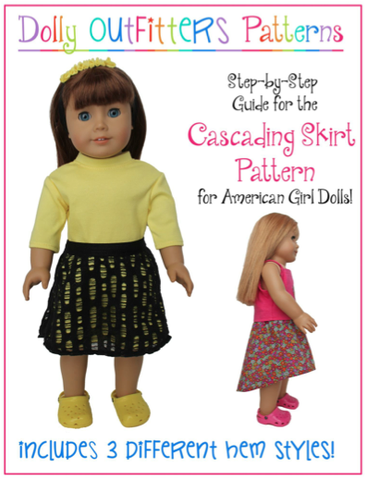 Dolly Outfitters 18 Inch Modern Cascading Skirt 18" Doll Clothes Pixie Faire