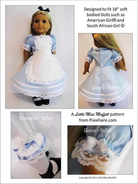 Little Miss Muffett Dressed For Tea Doll Clothes Pattern 18 inch American  Girl Dolls
