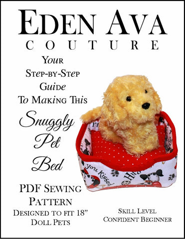 Eden Ava 18 Inch Modern Pet Bed 18" Doll Furniture Pixie Faire