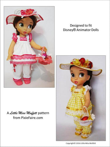 Little Miss Muffett Disney Animator Easter Parade Bundle Pattern for Disney Animator Dolls Pixie Faire