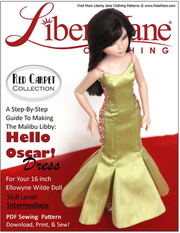 Liberty Jane Ellowyne Hello Oscar Dress Pattern for Ellowyne Dolls Pixie Faire