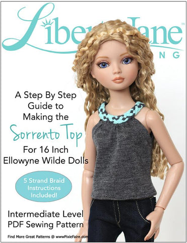 Liberty Jane Ellowyne Sorrento Top Pattern for Ellowyne Dolls Pixie Faire
