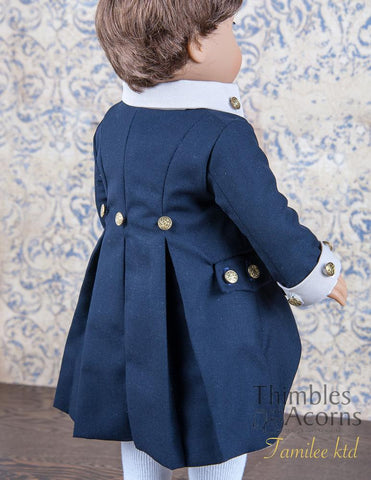 Thimbles and Acorns 18 inch Boy Doll George Washington, Commander-in-Chief 18" Doll Clothes Pattern Pixie Faire