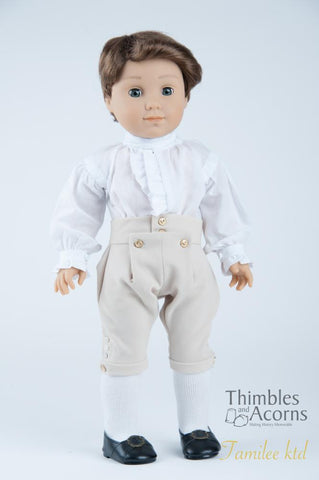Thimbles and Acorns 18 inch Boy Doll George Washington, Commander-in-Chief 18" Doll Clothes Pattern Pixie Faire