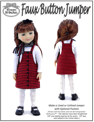 Forever 18 Inches Ruby Red Fashion Friends Faux Button Jumper Doll Clothes Pattern For Ruby Red Fashion Friends Pixie Faire