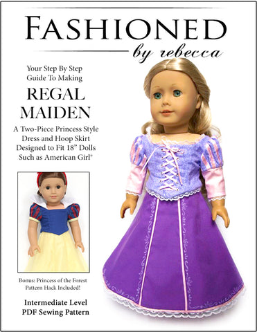 Fashioned by Rebecca 18 Inch Modern Regal Maiden 18" Doll Clothes Pixie Faire