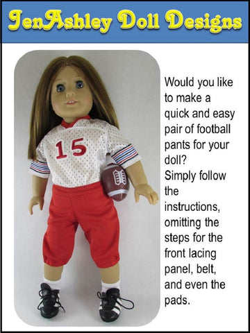 Jen Ashley Doll Designs 18 Inch Modern Football Pants 18" Doll Clothes Pixie Faire