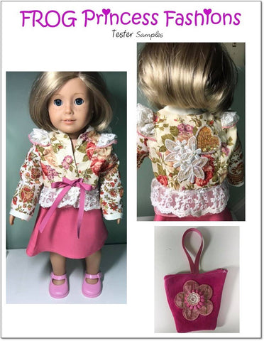 Frog Princess Fashions 18 Inch Modern Ruffles and Glam Jacket 18" Doll Clothes Pattern Pixie Faire