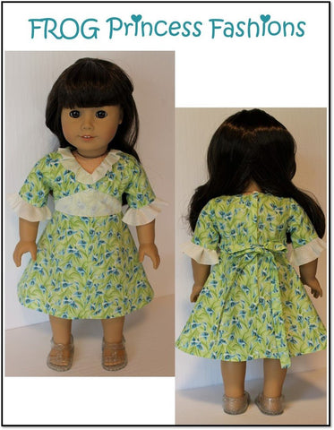 Frog Princess Fashions 18 Inch Modern Carolina Girl Dress 18" Doll Clothes Pattern Pixie Faire