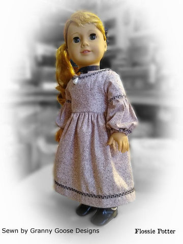 Flossie Potter 18 Inch Historical 1800s Simple Stitches Dress 18" Doll Clothes Pixie Faire