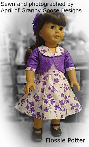 Flossie Potter 18 Inch Historical 1950s Department Store 18" Doll Clothes Pattern Pixie Faire