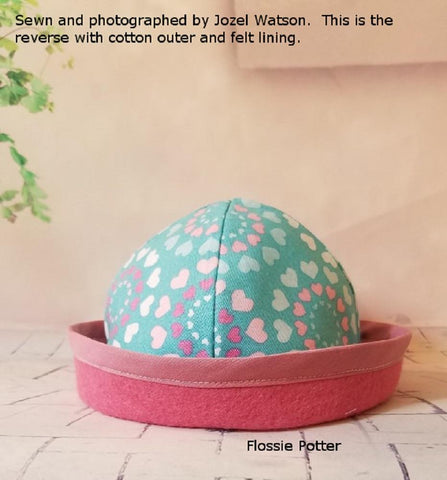 Flossie Potter 18 Inch Modern Sweetie Pie Hat 18" Doll Clothes Pattern Pixie Faire