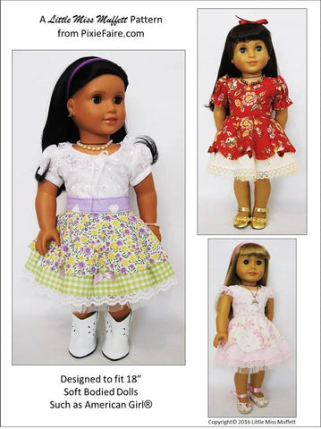 Little Miss Muffett 18 Inch Modern Faerie Faye 18" Doll Clothes Pattern Pixie Faire