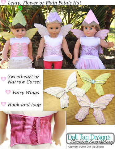 Doll Tag Clothing Machine Embroidery Design Fairy Dress Up Machine Embroidery Designs Pixie Faire