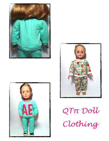QTπ Doll Clothing 18 Inch Modern Fast Track Suit 18" Doll Clothes Pattern Pixie Faire