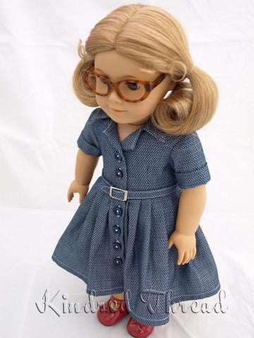Kindred Thread FREE 18 Inch Historical Fifties Shirtwaist Dress 18" Doll Clothes Pixie Faire