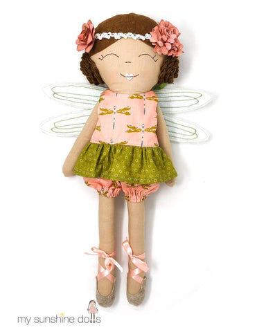 My Sunshine Dolls Cloth doll Flutterby Friends Doll 23" Cloth Doll Pattern Pixie Faire