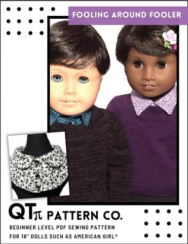QTπ Pattern Co 18 Inch Modern Fooling Around Fooler 18" Doll Clothes Pattern Pixie Faire