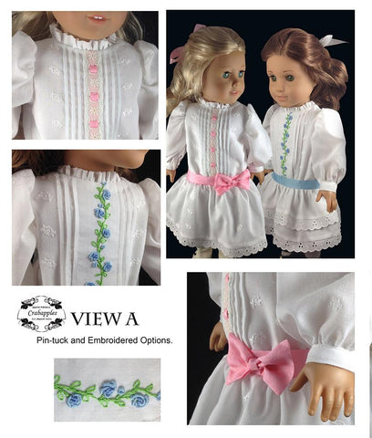 Crabapples 18 Inch Historical Garden Party Dress Bundle 18" Doll Clothes Pattern Pixie Faire