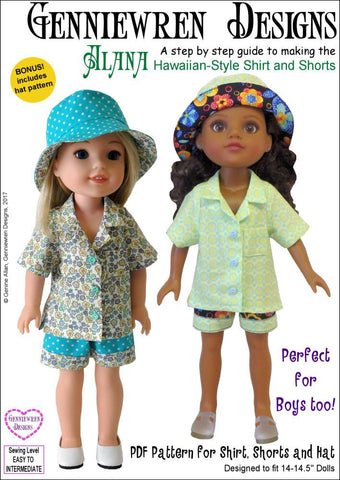 Genniewren WellieWishers Alana 14-14.5" Doll Clothes Pattern Pixie Faire