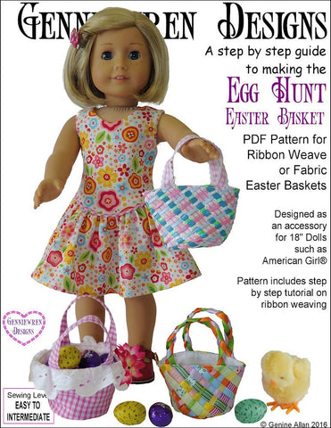 Genniewren 18 Inch Modern Egg Hunt - Easter Basket 18" Doll Accessories Pixie Faire