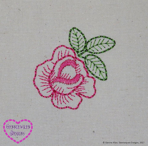 Genniewren Machine Embroidery Design FREE Vintage Rose Machine Embroidery Design Pixie Faire