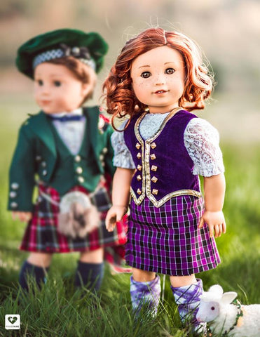 Genniewren 18 Inch Modern Highland Dress Shirt 18" Doll Clothes Pattern Pixie Faire
