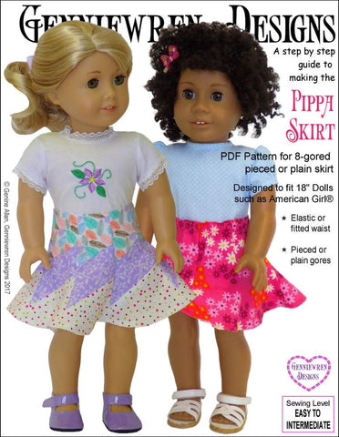 Genniewren 18 Inch Modern Pippa Skirt 18" Doll Clothes Pixie Faire