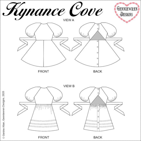 Genniewren 18 Inch Modern Kynance Cove Dress 18" Doll Clothes Pixie Faire