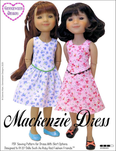 Genniewren Ruby Red Fashion Friends Mackenzie Dress Doll Clothes Pattern for Ruby Red Fashion Friends Pixie Faire