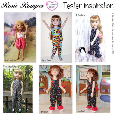 Genniewren Ruby Red Fashion Friends Rosie Romper Doll Clothes Pattern for Ruby Red Fashion Friends™ Pixie Faire