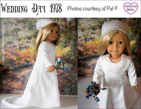 Genniewren 18 Inch Historical Wedding Day 1978 18" Doll Clothes Pattern Pixie Faire