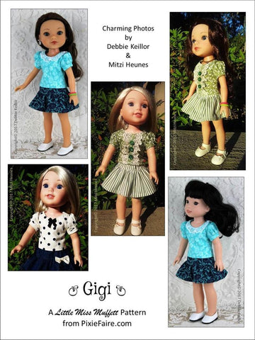 Little Miss Muffett WellieWishers Gigi 14-14.5" Doll Clothes Pattern Pixie Faire