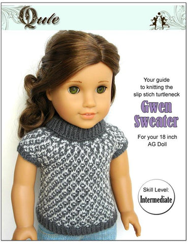 Qute Knitting Gwen Slip Stitch Turtleneck With Cap Sleeves Knitting Pattern Pixie Faire