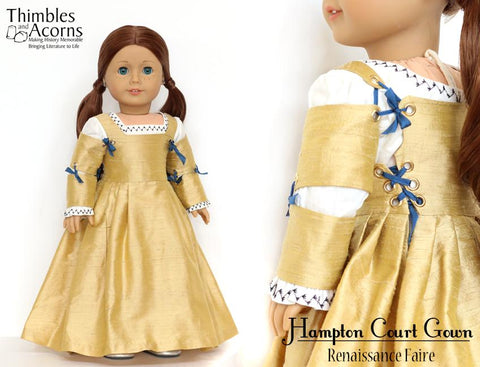 Thimbles and Acorns 18 Inch Historical Renaissance Faire Side Laced Kirtle Ensemble 18" Doll Clothes Pixie Faire