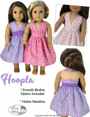 Doll Tag Clothing 18 Inch Modern Hoopla Dress 18" Doll Clothes Pattern Pixie Faire